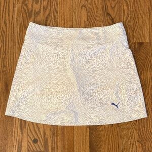 Puma Women's White and Blue Golf Skirt